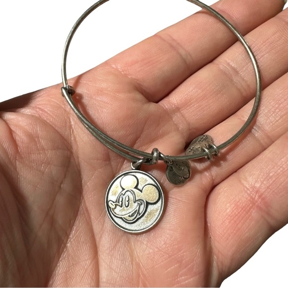 Alex and Ani Bangle Charm Bracelet Mickey Mouse Disney 2012 Bronze Tone - Picture 6 of 8